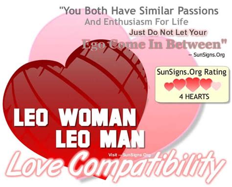 leo woman dating a leo man